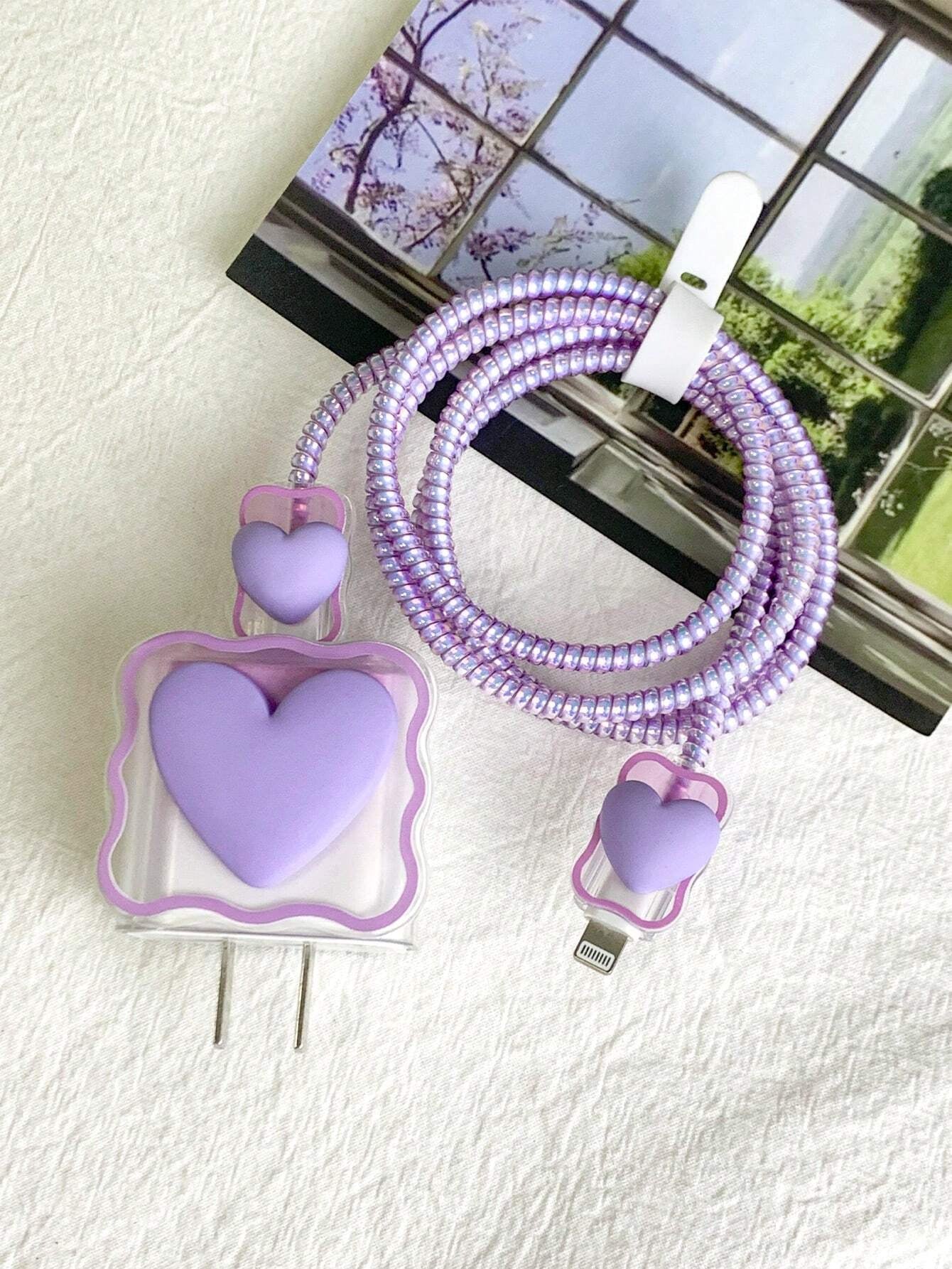 6Pcs Apple Charger Protective Set (Data Cable, Wired Earphones, Wireless Earphones) + EVA Storage Bag Cable Organizer