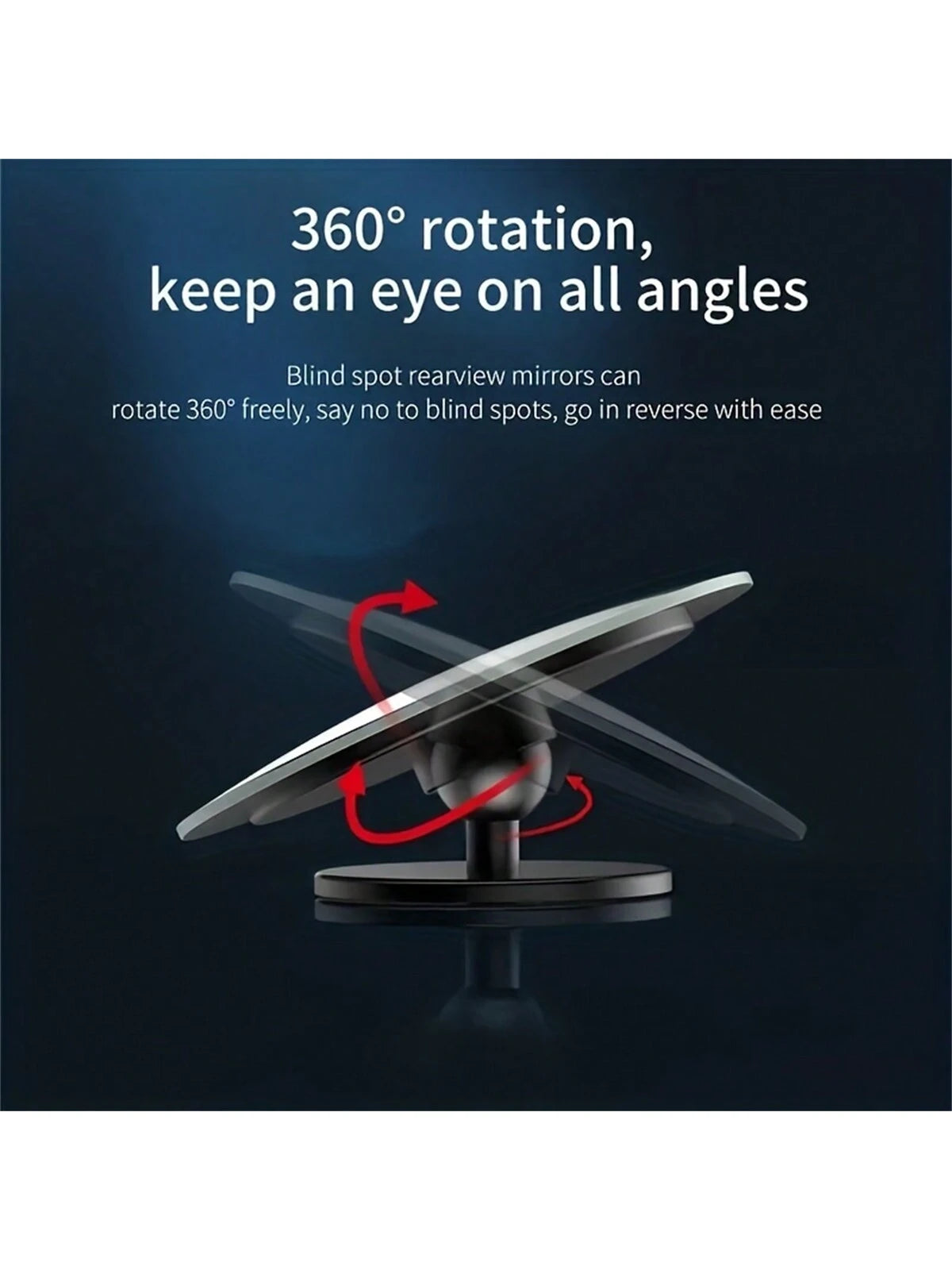 2Pcs Adjustable Car Blind Spot Glass Mirror 360 Degree Side Wide Angle Rearview Mirror Small Rimless round Mirror Safe Driving