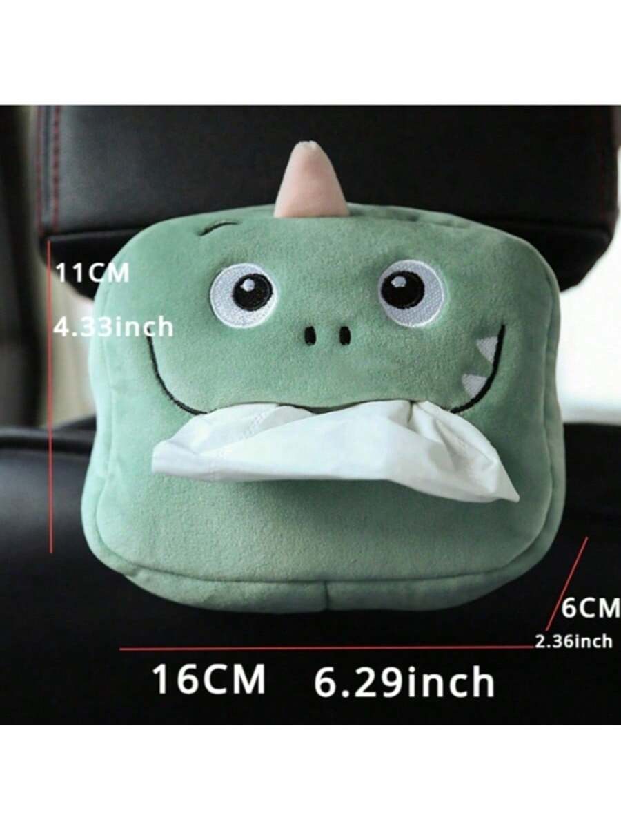 2024 Car Cute Cartoon Plush Tissue Box Holder Animals Napkin Paper Portable Drawer Box Car Styling Multi-Function Car Supplies