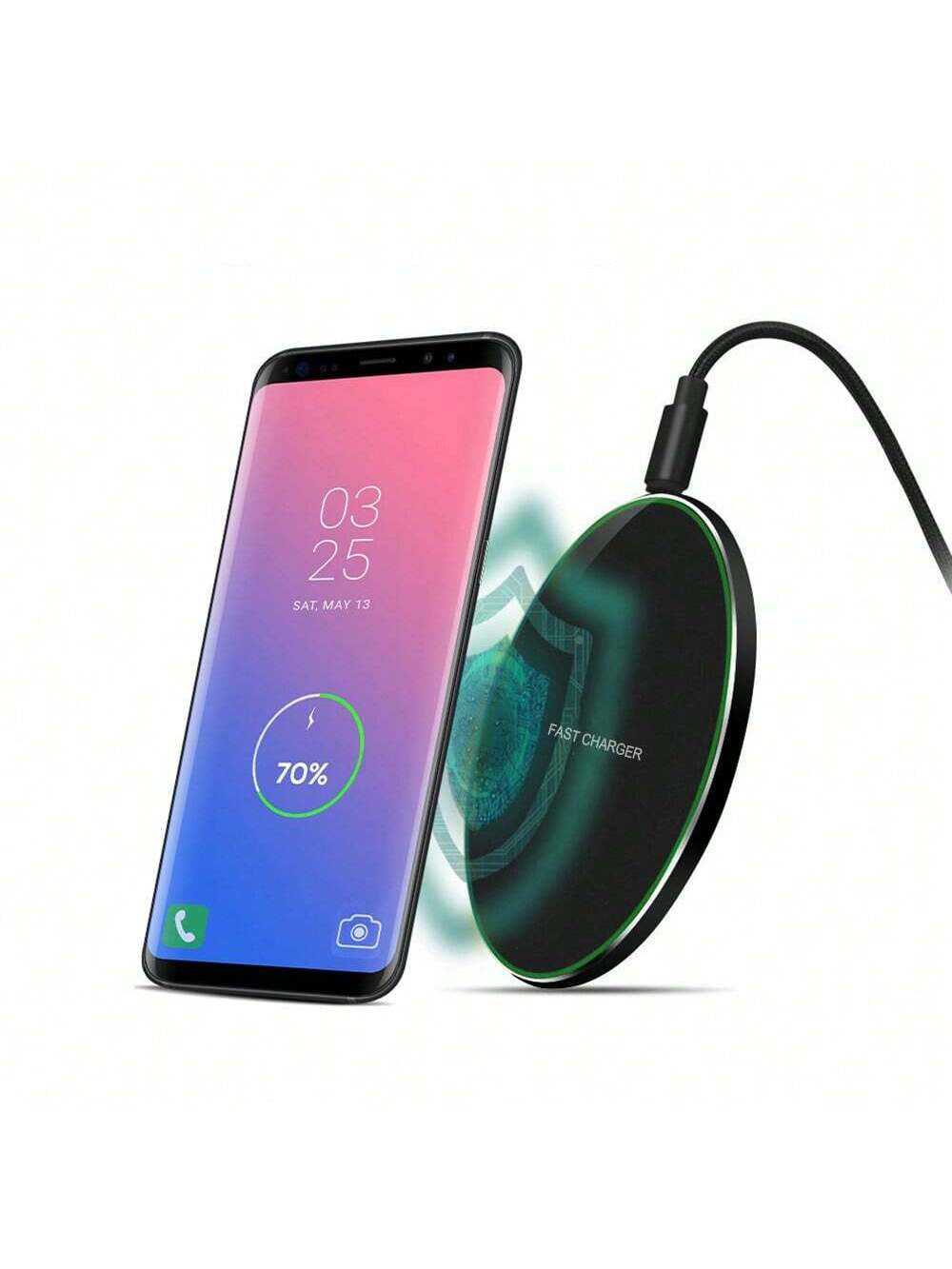 Fast Wireless Charger,20W Max Wireless Charging Pad Compatible with Iphone 16/16 Pro/15/14/13/12/Se/11/Xs Max/Xr; Phone Wireless Charge Mat Compatible with Galaxy S25/S24/S23/S22/Note Series