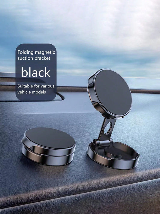1Pc Car Phone Holder for Navigation with 360-Degree Rotatable Magnetic Suction and Foldable Design Compatible with Iphone, Android Phone, Gift for Birthday, Family, Friends Car Accessories
