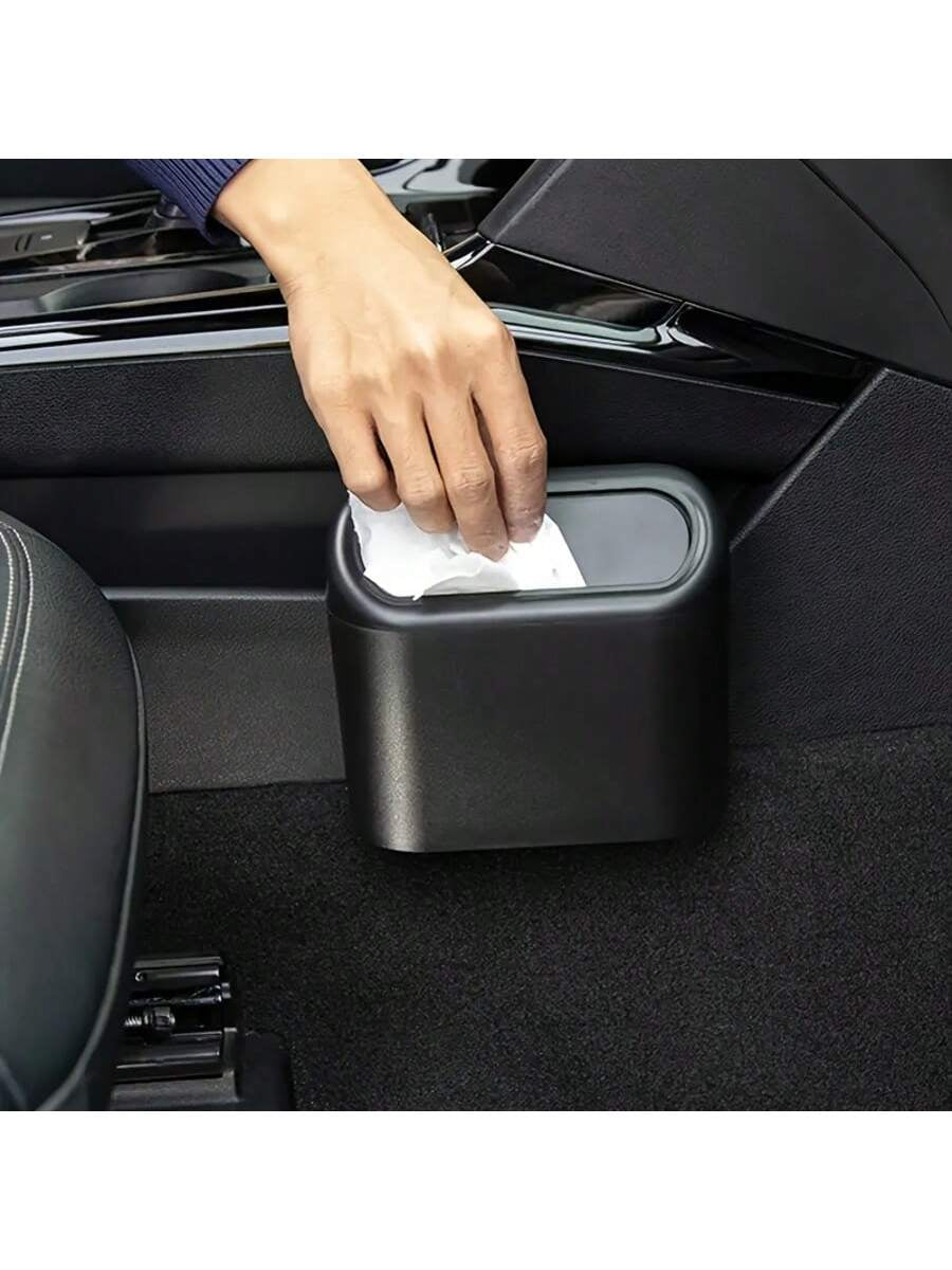 3 Pieces/Set -1 Garbage Bin+2 Roll Garbage Bags, Car Side Door Hanging Storage Box, Leak Proof Car Garbage Bin, Multifunctional Storage Box, Suitable for Cars, Homes, Offices (Black)