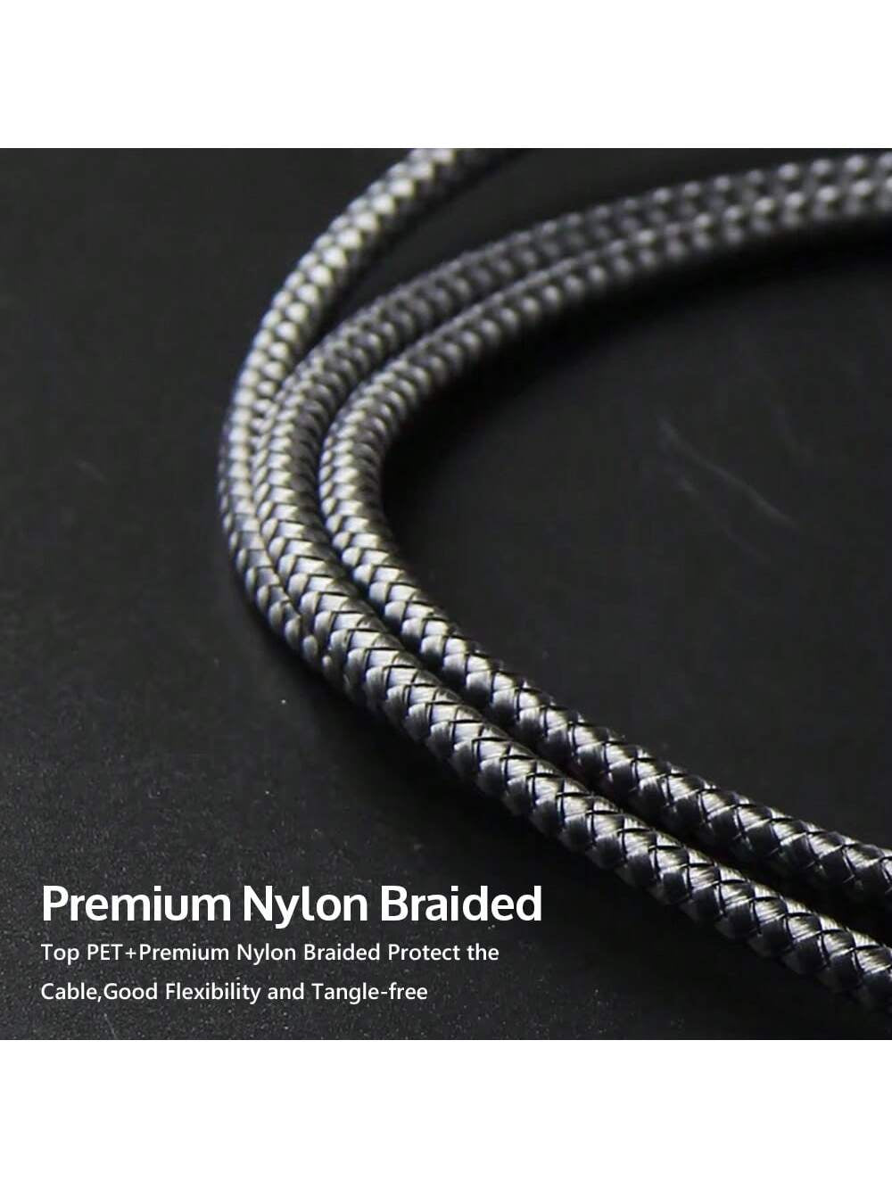 60W USB-A to USB-C Fast Charger Cable,Type-C Nylon Braided Data Cable,Fast Charging for Mobile Phones,Such as Galaxy S24 S23 S22 S21 S10,Note 10 9 A51 G8 G7,Pixel,,One Plus