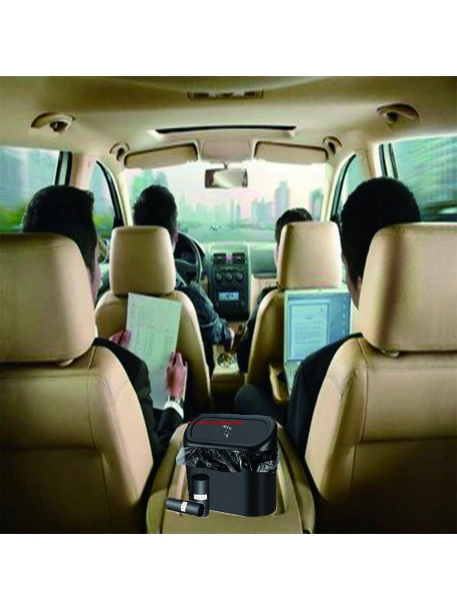 3 Pieces/Set -1 Garbage Bin+2 Roll Garbage Bags, Car Side Door Hanging Storage Box, Leak Proof Car Garbage Bin, Multifunctional Storage Box, Suitable for Cars, Homes, Offices (Black)