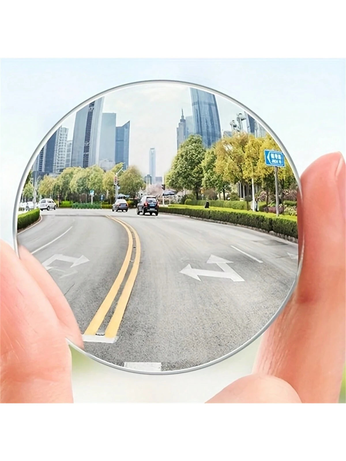 2Pcs Adjustable Car Blind Spot Glass Mirror 360 Degree Side Wide Angle Rearview Mirror Small Rimless round Mirror Safe Driving