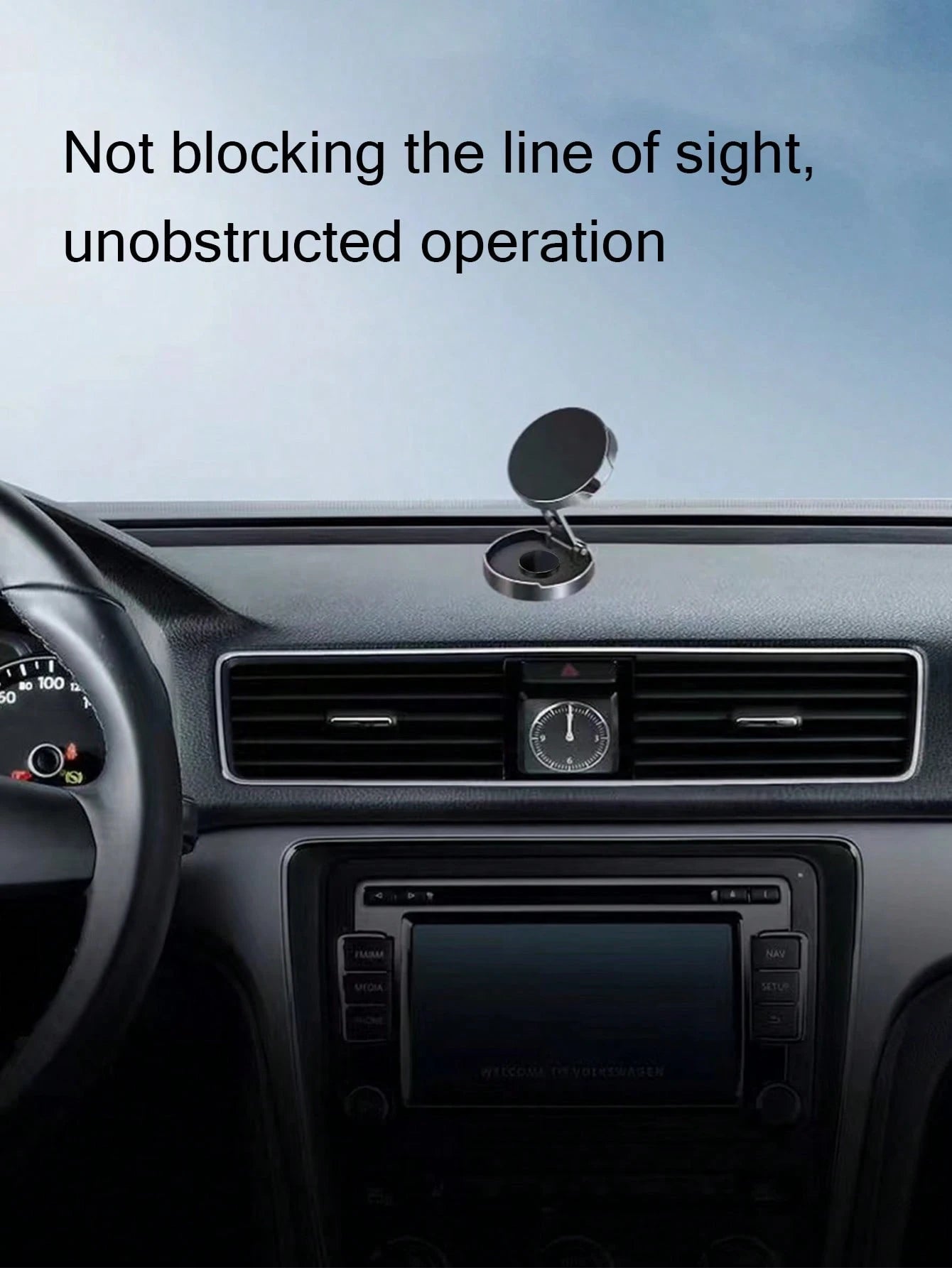 1Pc Car Phone Holder for Navigation with 360-Degree Rotatable Magnetic Suction and Foldable Design Compatible with Iphone, Android Phone, Gift for Birthday, Family, Friends Car Accessories