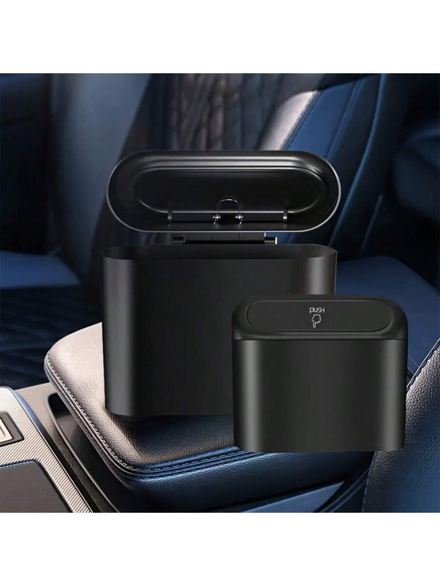 3 Pieces/Set -1 Garbage Bin+2 Roll Garbage Bags, Car Side Door Hanging Storage Box, Leak Proof Car Garbage Bin, Multifunctional Storage Box, Suitable for Cars, Homes, Offices (Black)