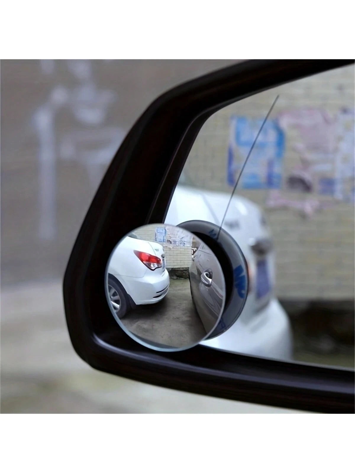 2Pcs Adjustable Car Blind Spot Glass Mirror 360 Degree Side Wide Angle Rearview Mirror Small Rimless round Mirror Safe Driving